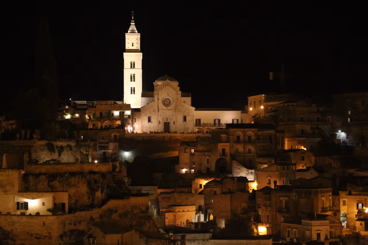 View from Luigi guerricchio belvedere in Matera