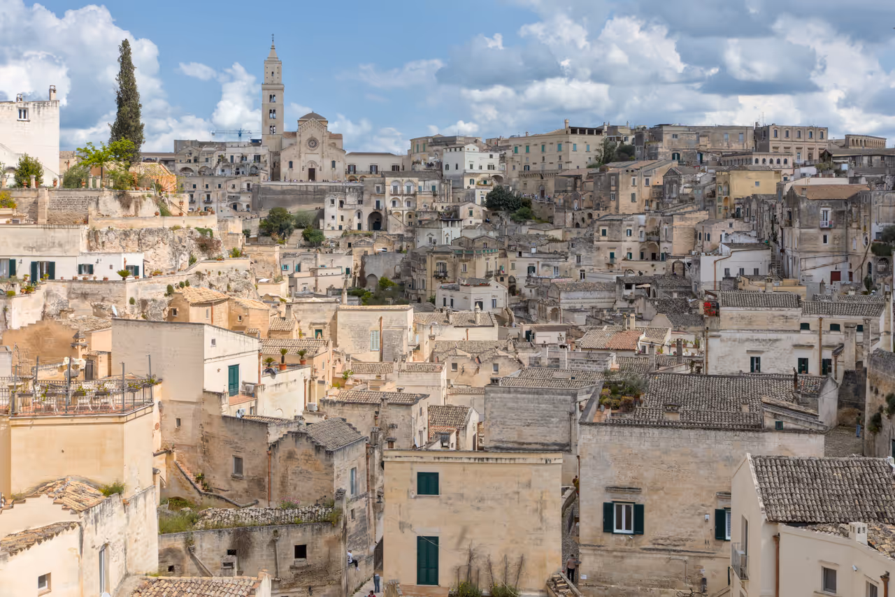 View from Luigi guerricchio belvedere in Matera