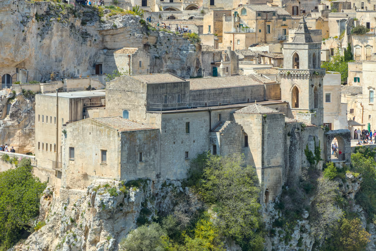 View from Murgia timone belvedere in Matera