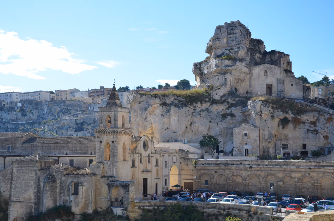 The piano evening promenade stroll in Matera