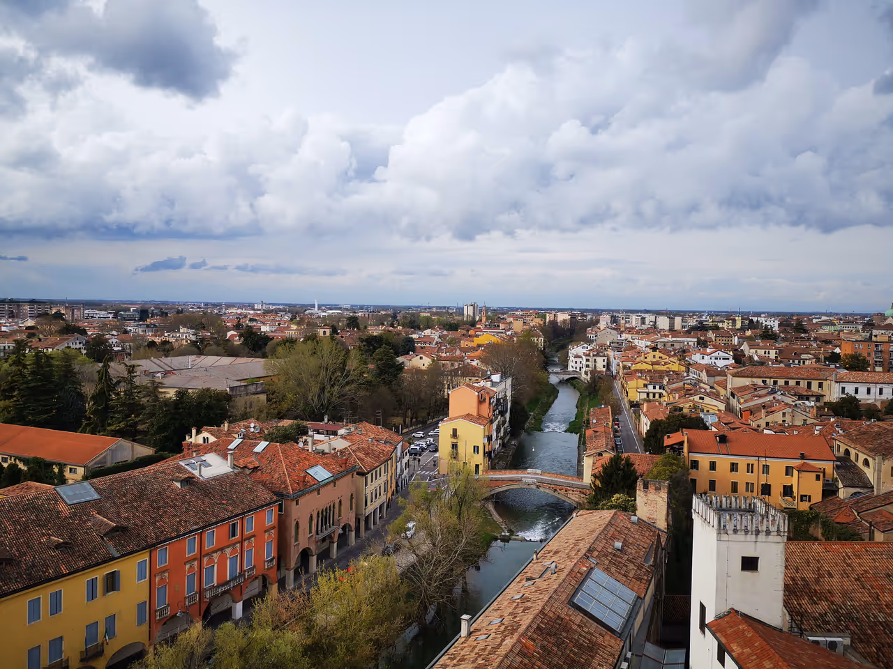Panorama of Padua from the top of the observatory tower