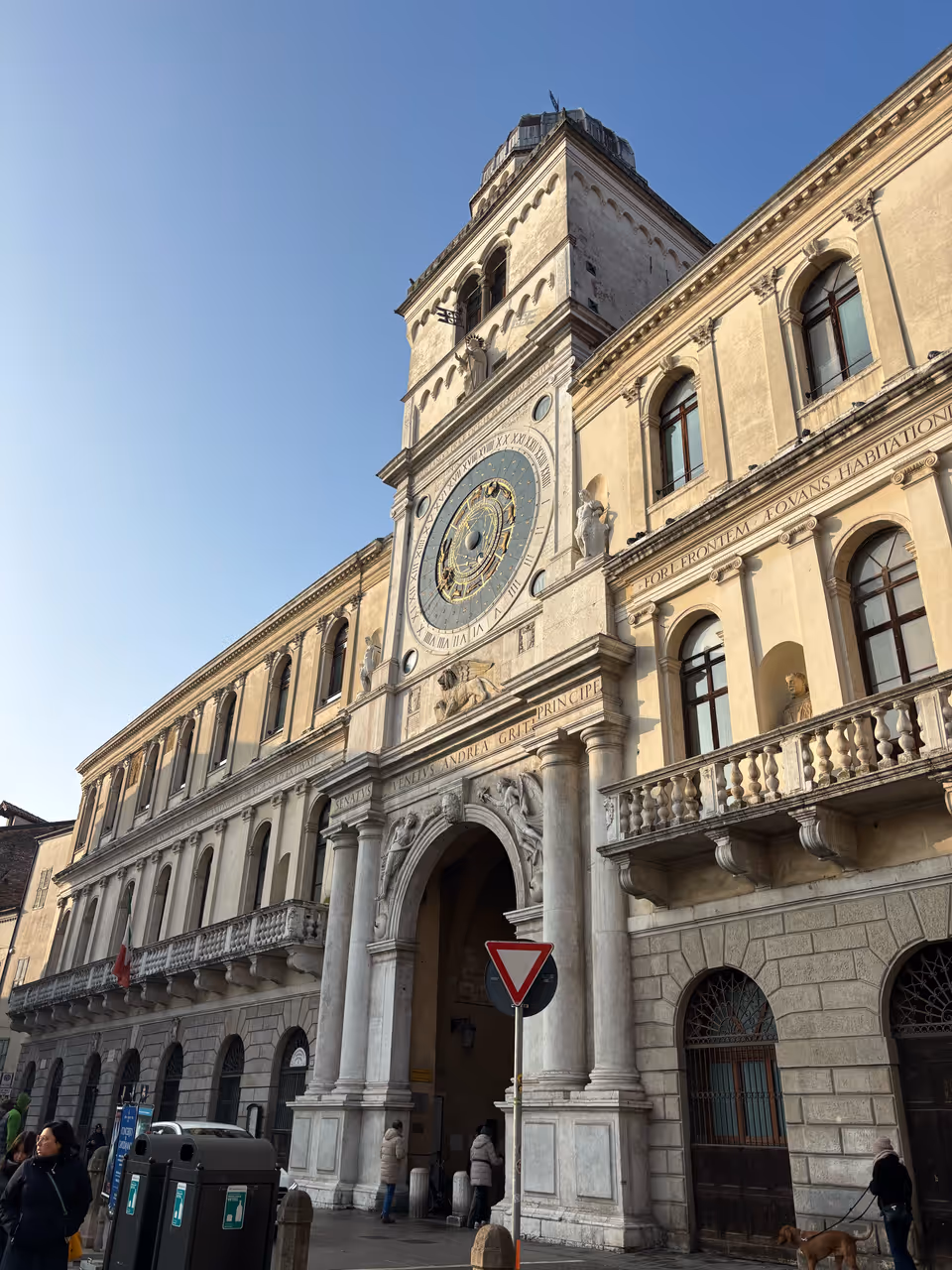 The clock tower in Padua