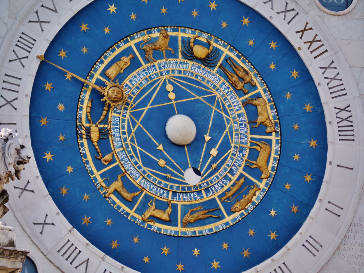 The clock tower in Padua