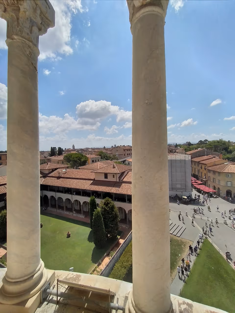 View from the leaning tower of in Pisa