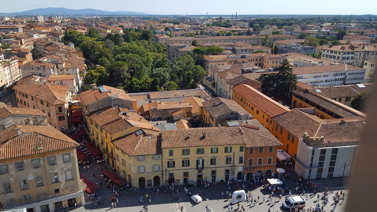 Views from the Leaning Tower of Pisa
