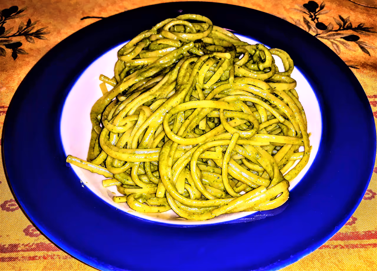 Sand dredger's pasta food in Pisa