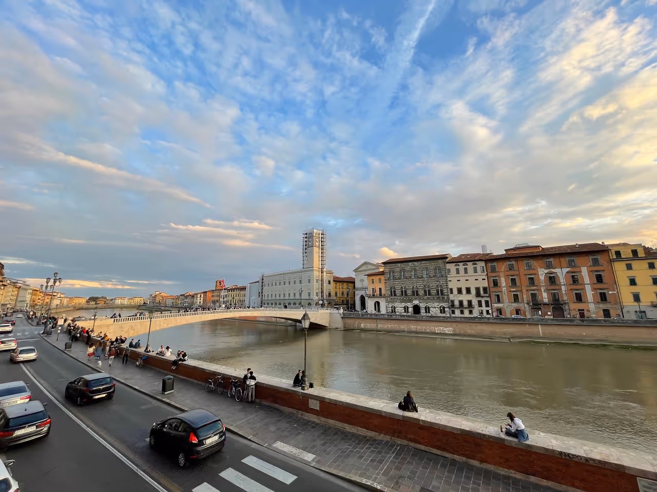The river promenades nightlife spot in Pisa