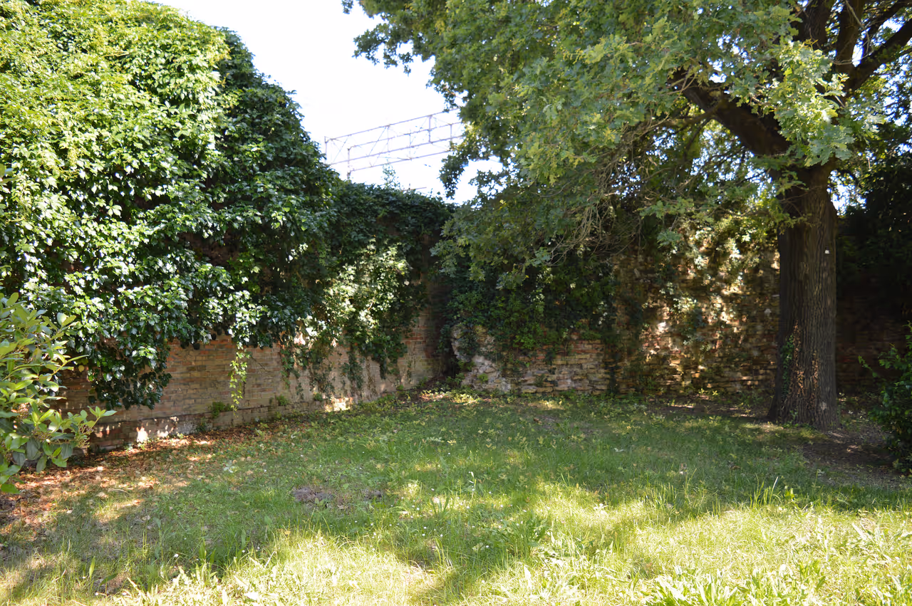 The ancient city walls in Ravenna