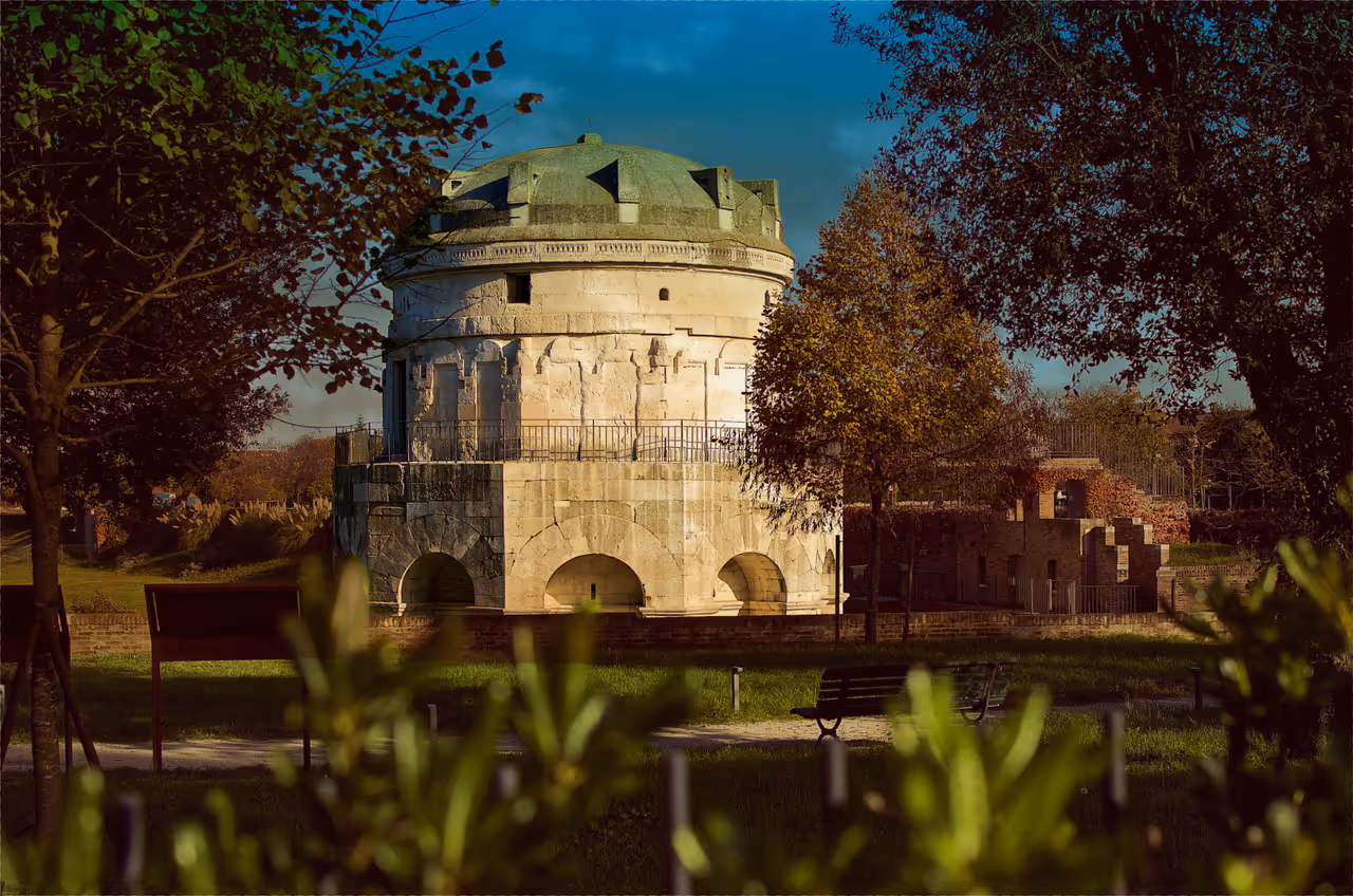 Explore the mausoleum of theodoric in Ravenna