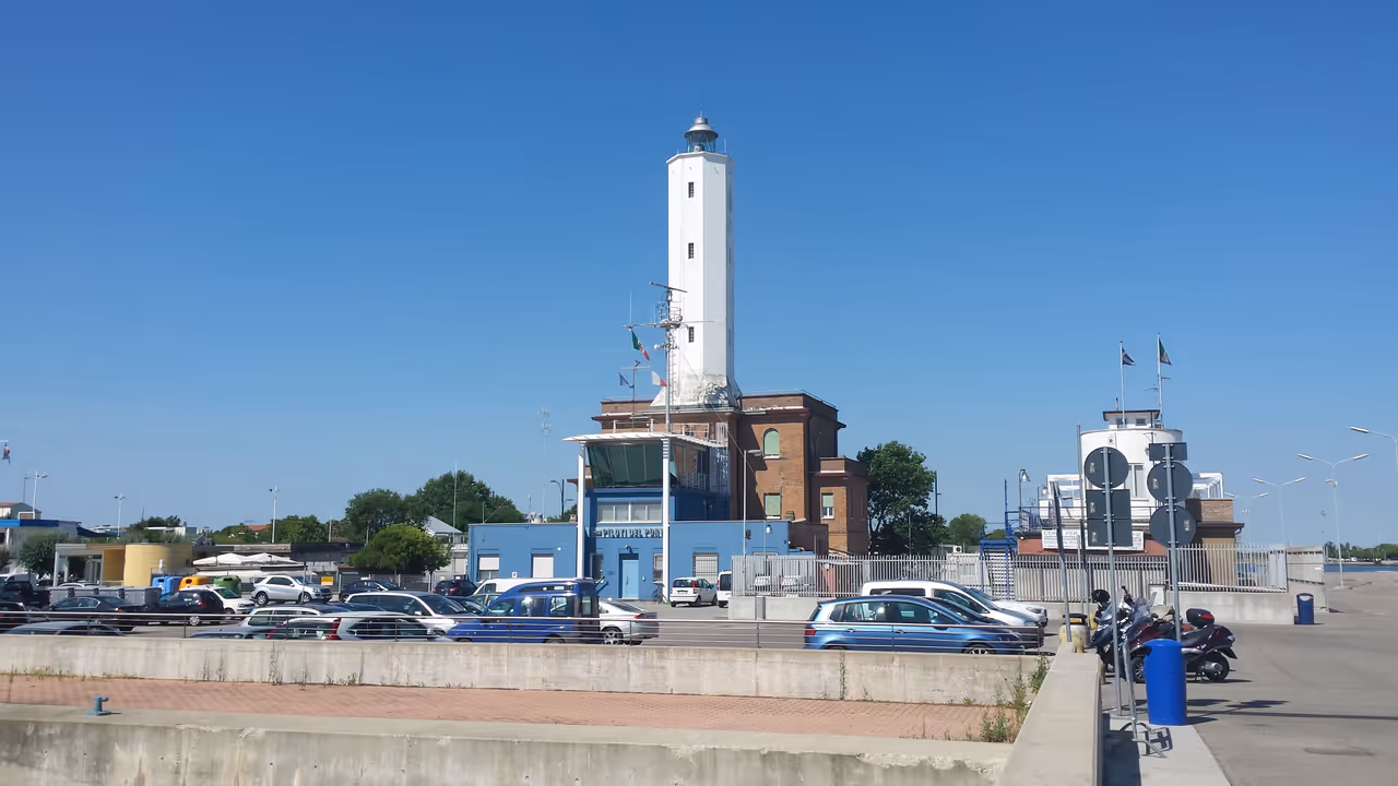 Marina breakwater pier in Ravenna