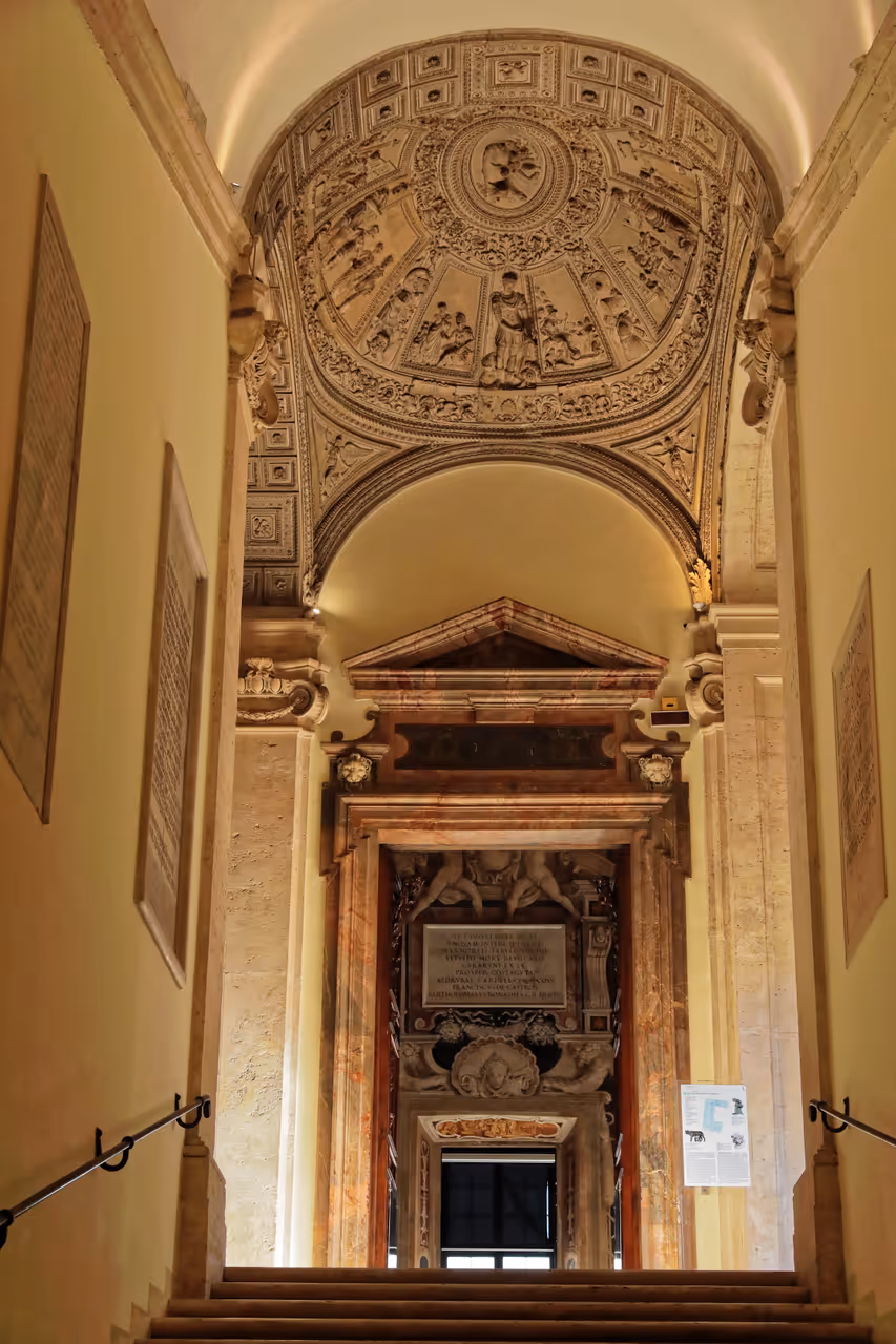 Inside the Capitoline museums in Rome