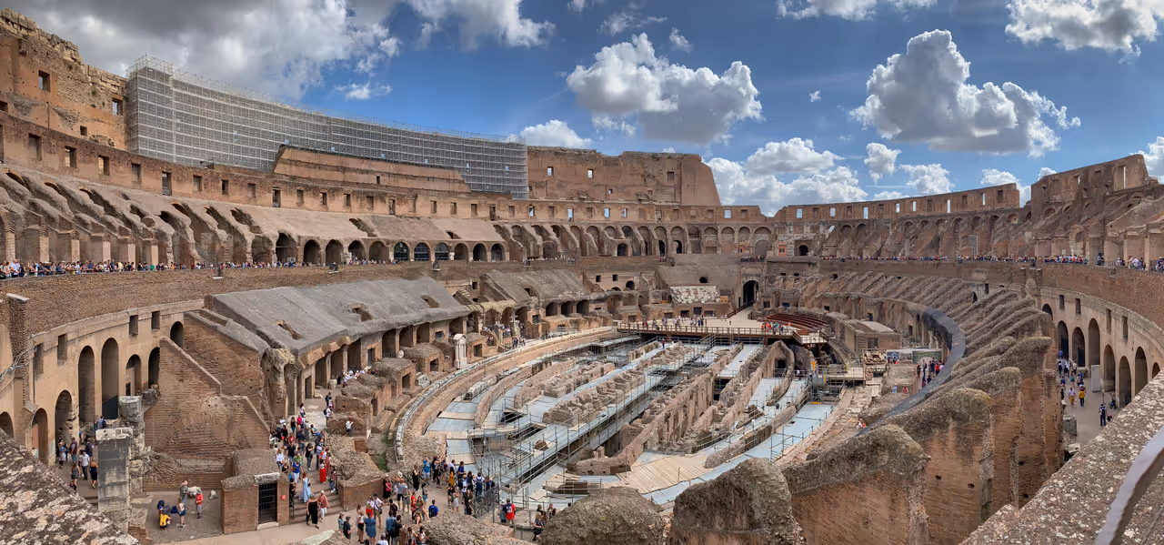Inside the Colosseum in Rome