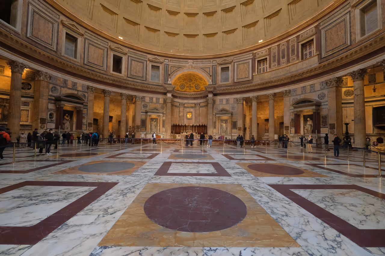 Inside the Pantheon in Rome
