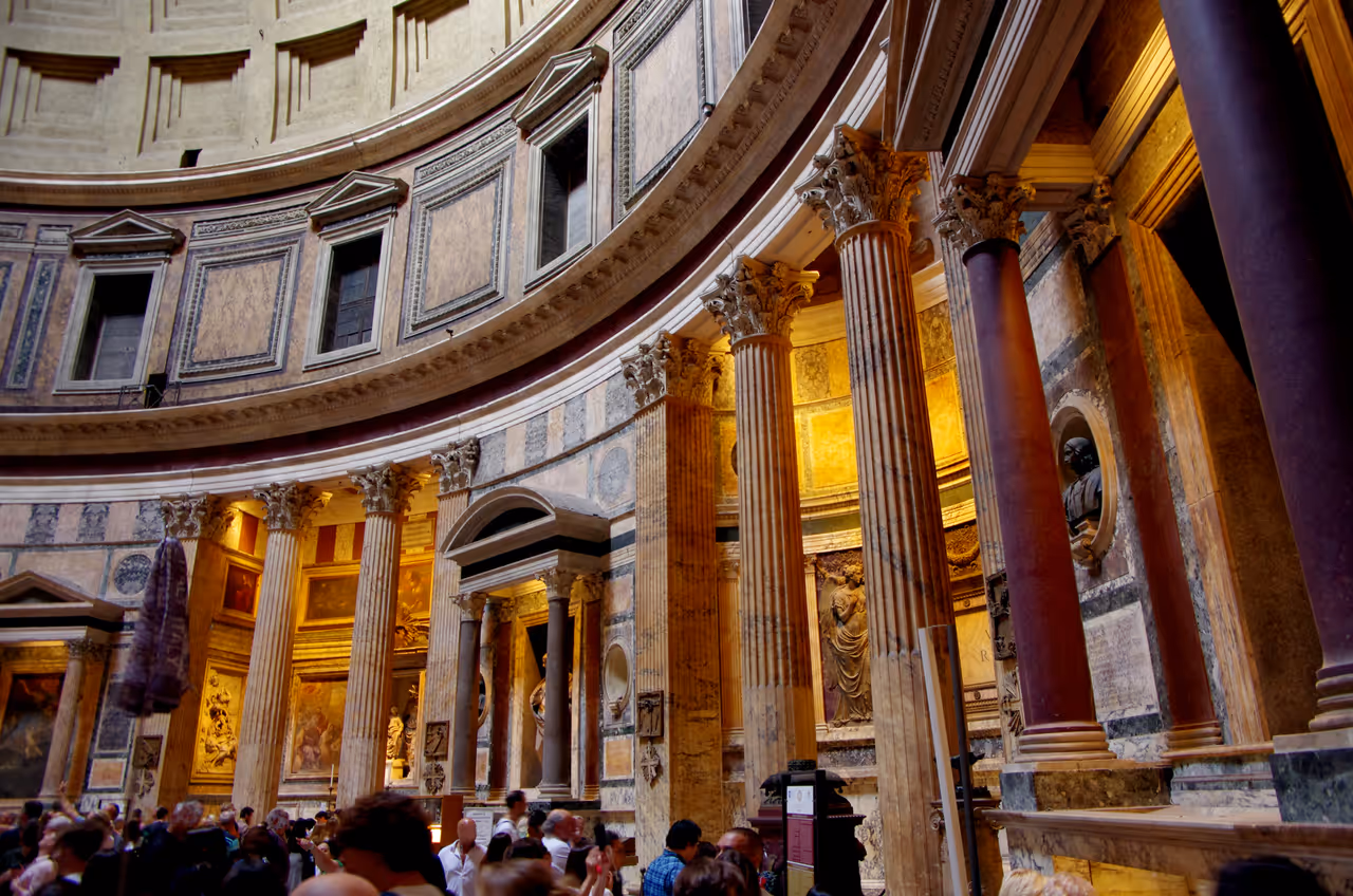 Inside Pantheon in Rome