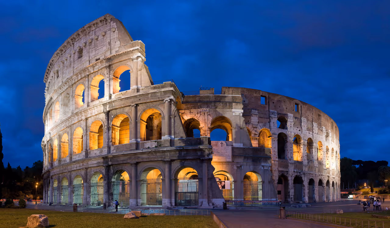 Colosseum at dusk, Rome