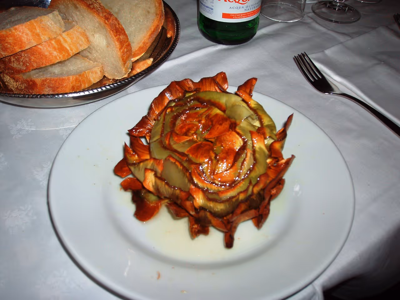 Jewish style artichokes food in Rome
