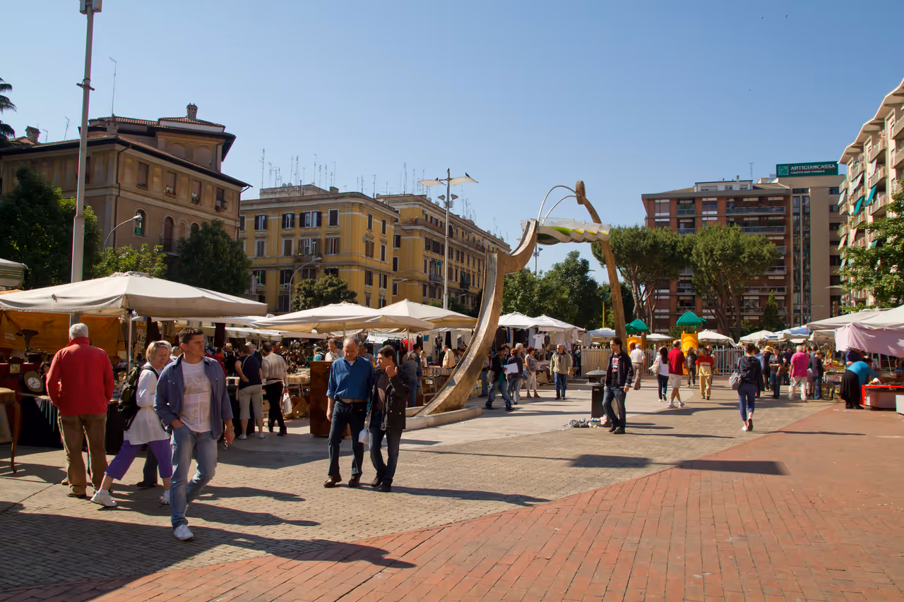 Porta portese flea market market in Rome