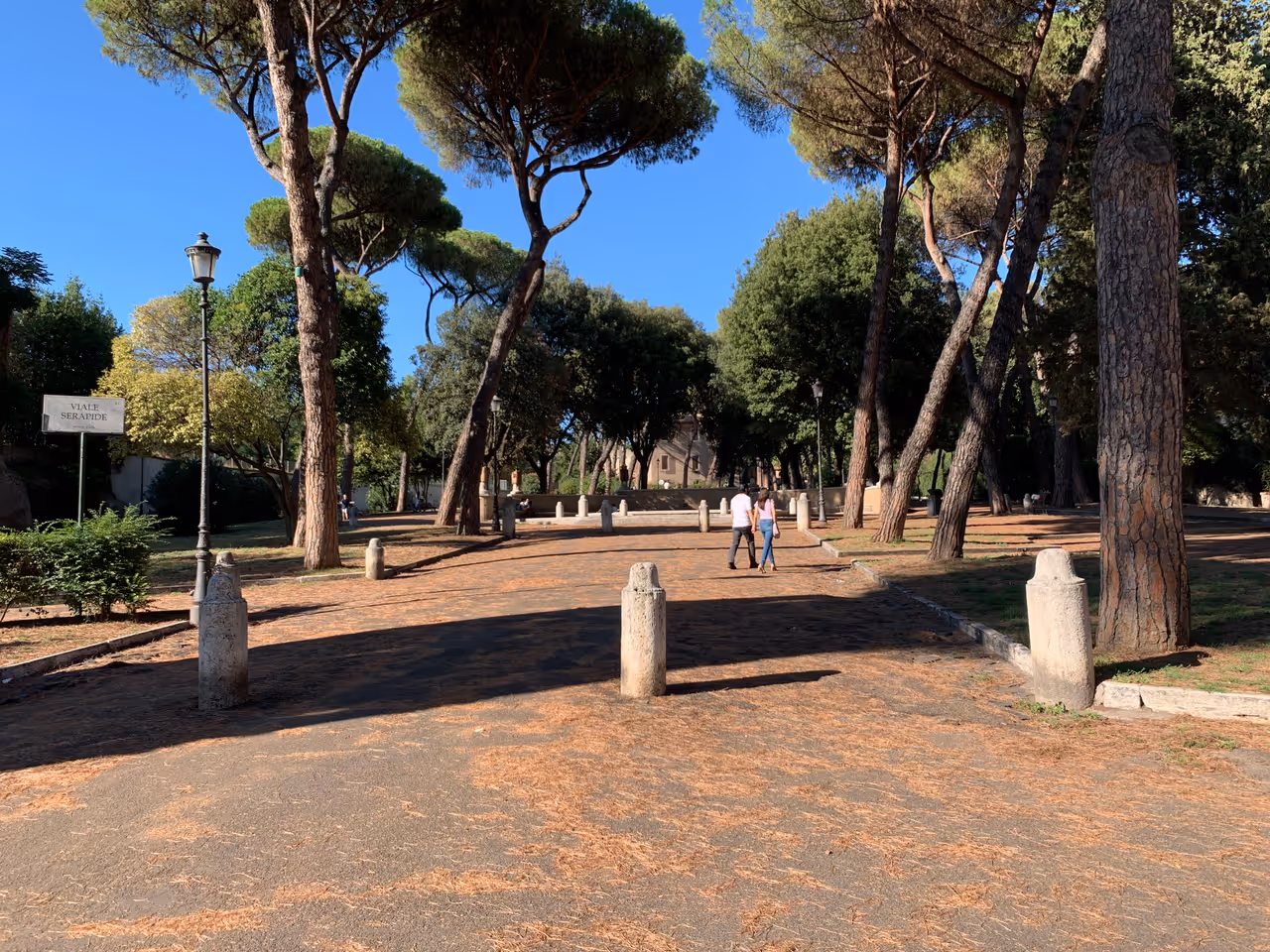 Colle oppio park and baths of trajan in Rome