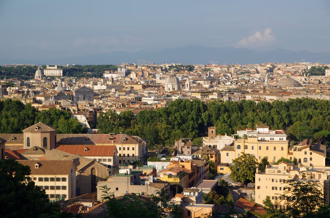View from the Janiculum hill in Rome
