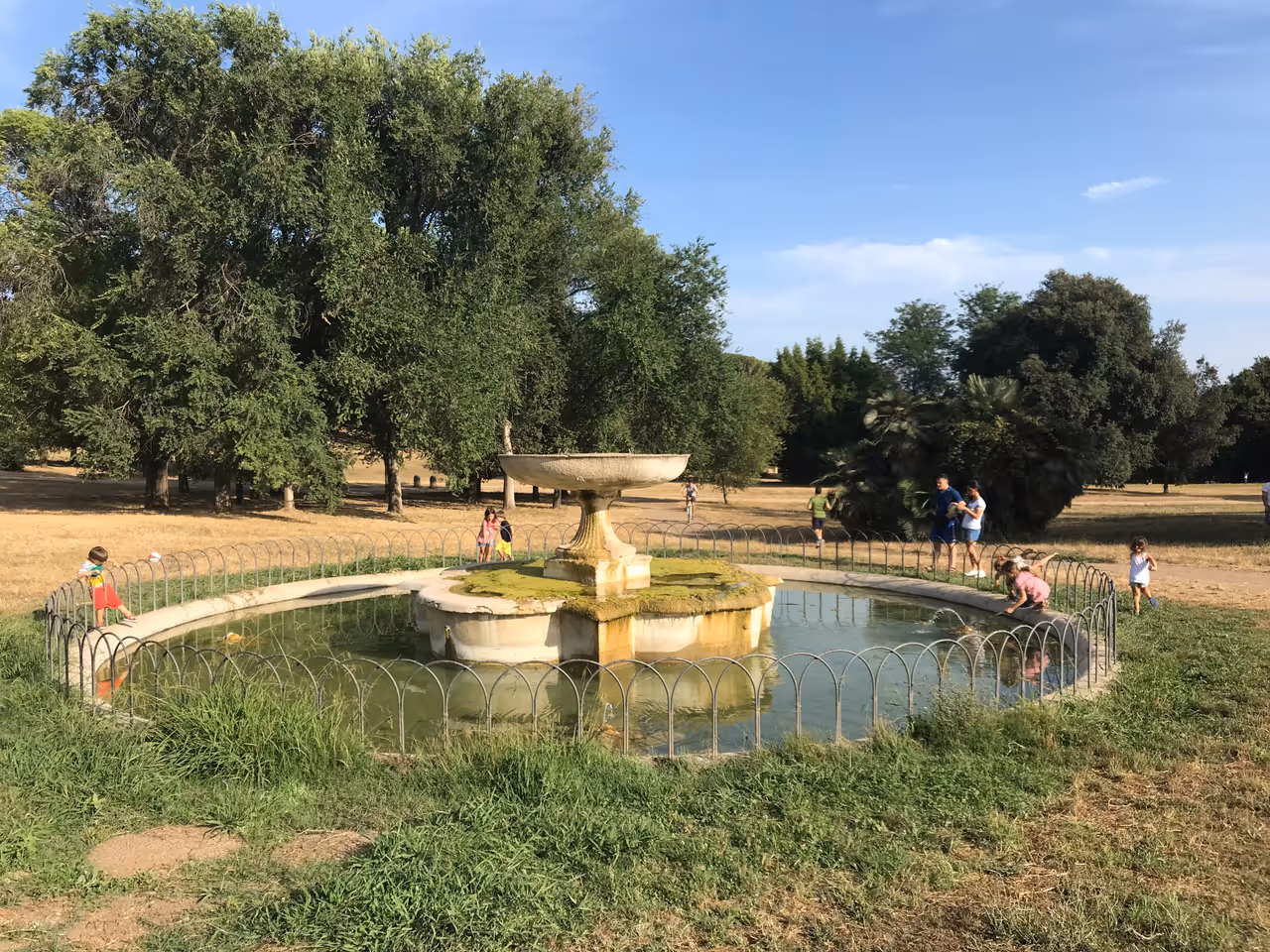 The vast gardens of villa doria pamphili in Rome
