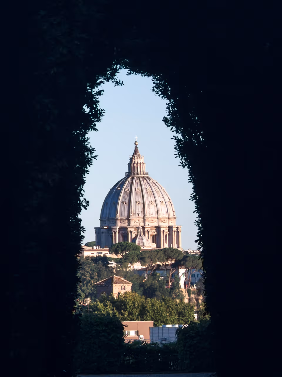 The aventine keyhole in Rome