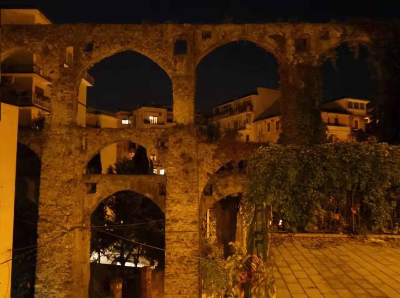 Medieval aqueduct in Salerno