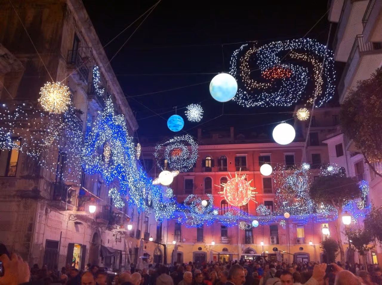 Artists' lights festival festival in Salerno