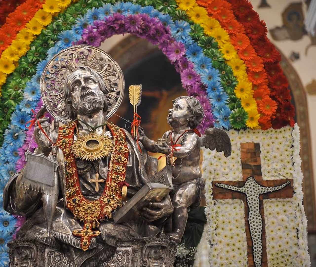 Feast of saint matthew festival in Salerno