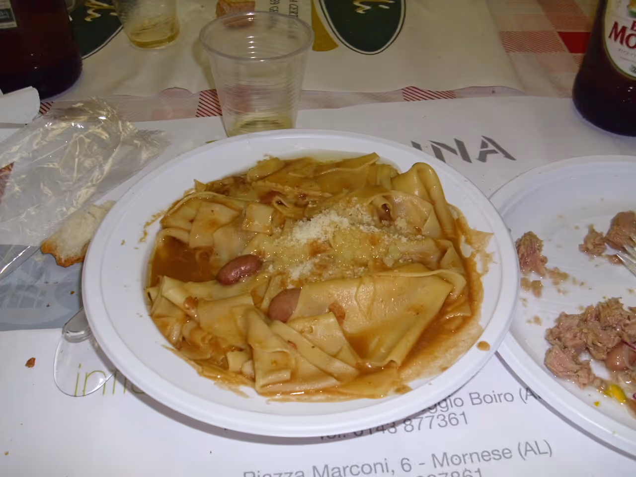 Pasta and beans food in Salerno