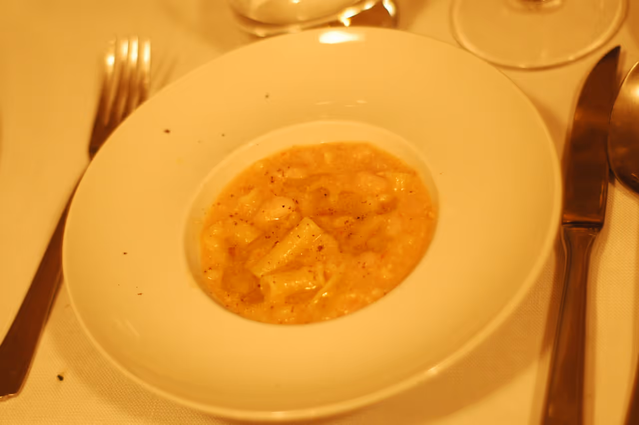 Pasta and beans food in Salerno