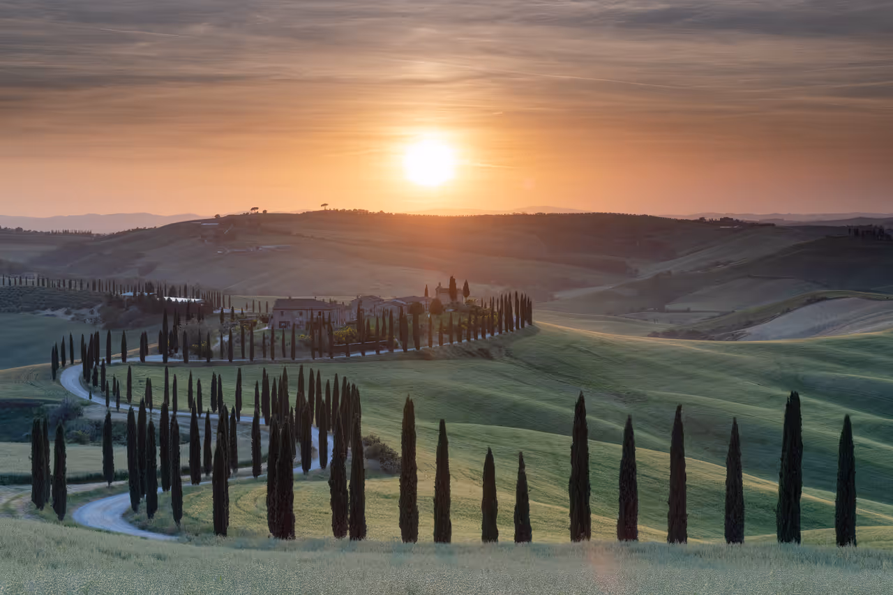 Cycling the crete senesi in Siena