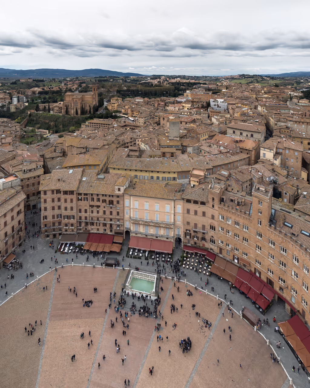 View from Torre del mangia in Siena
