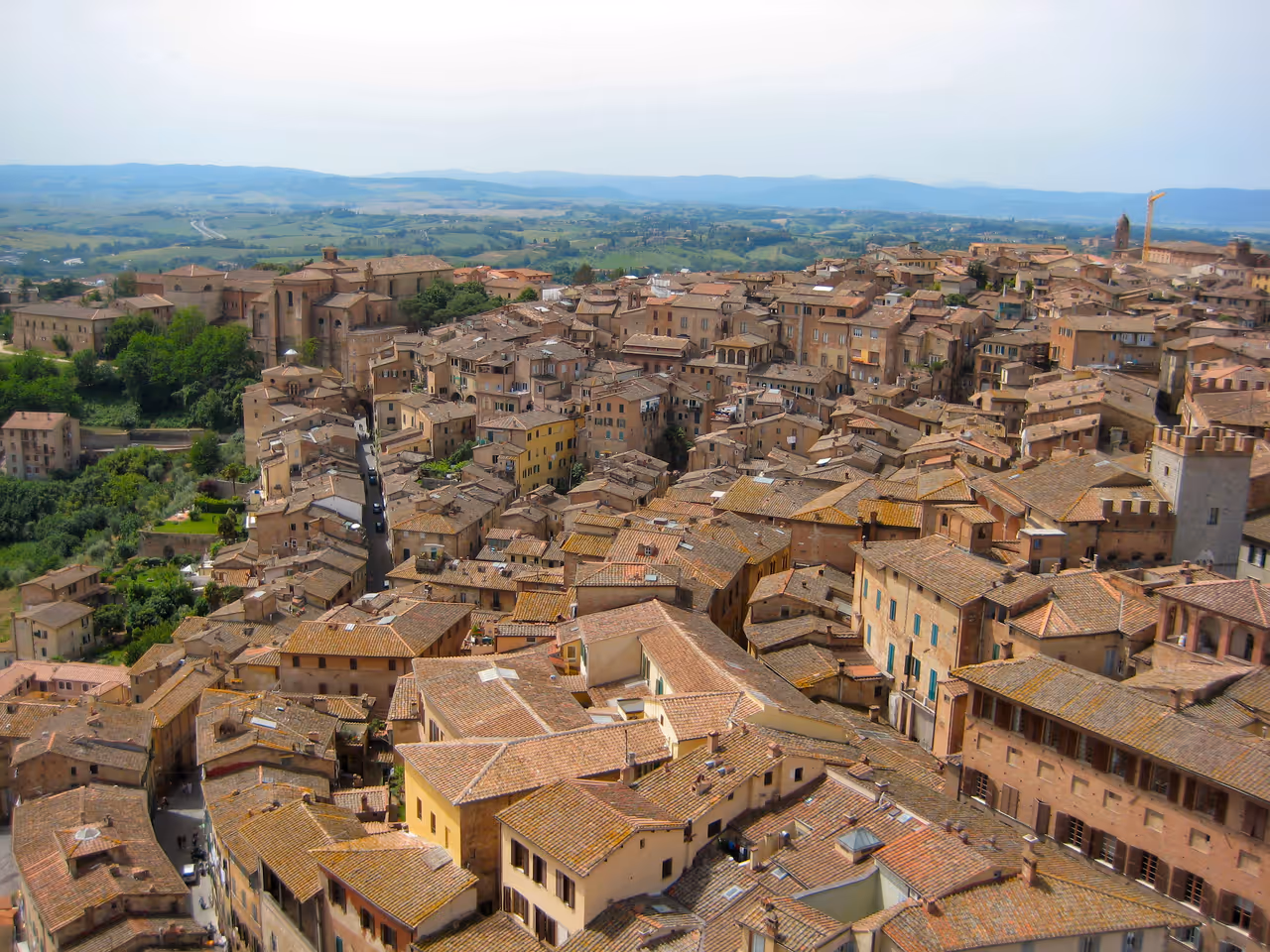 Siena from bird's-eye view