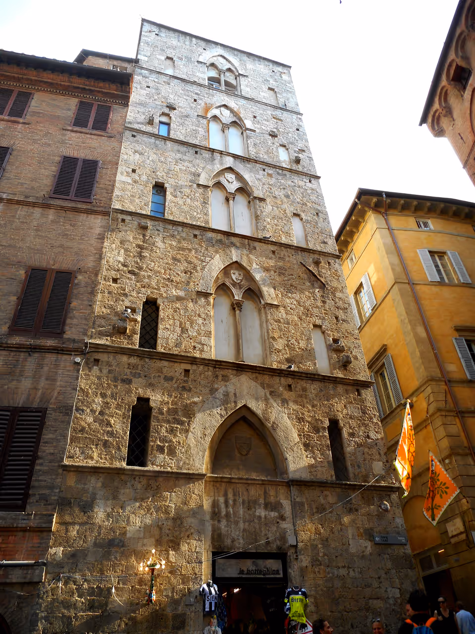 Gothic building from the 13th-14th century in Siena