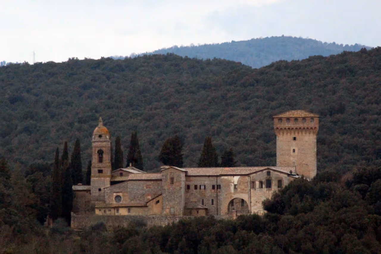 Sienese mountain route cycling in Siena