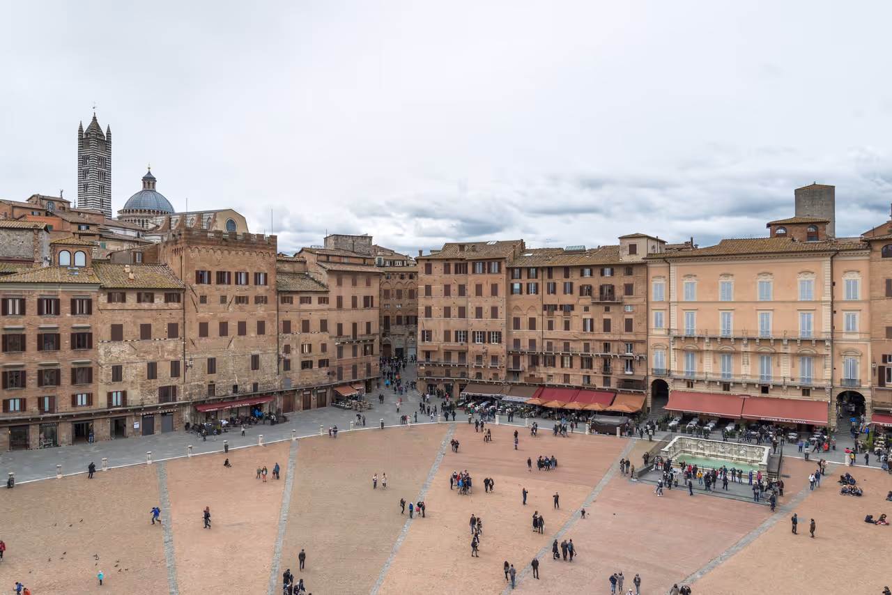 The campo square in Siena