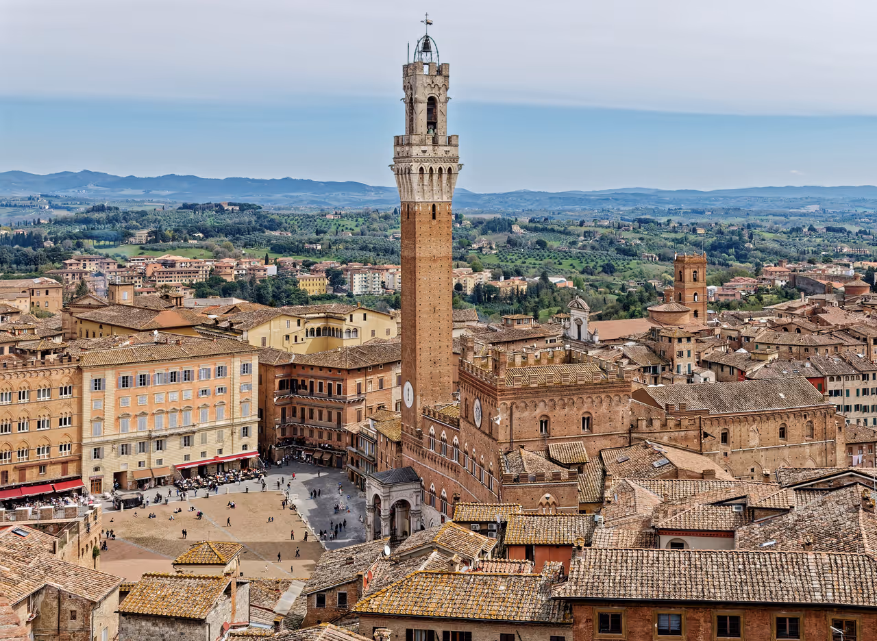 The campo square in Siena