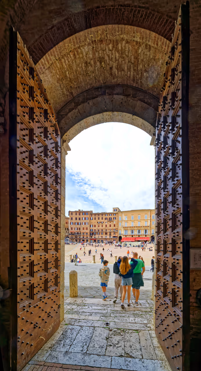 The campo square in Siena