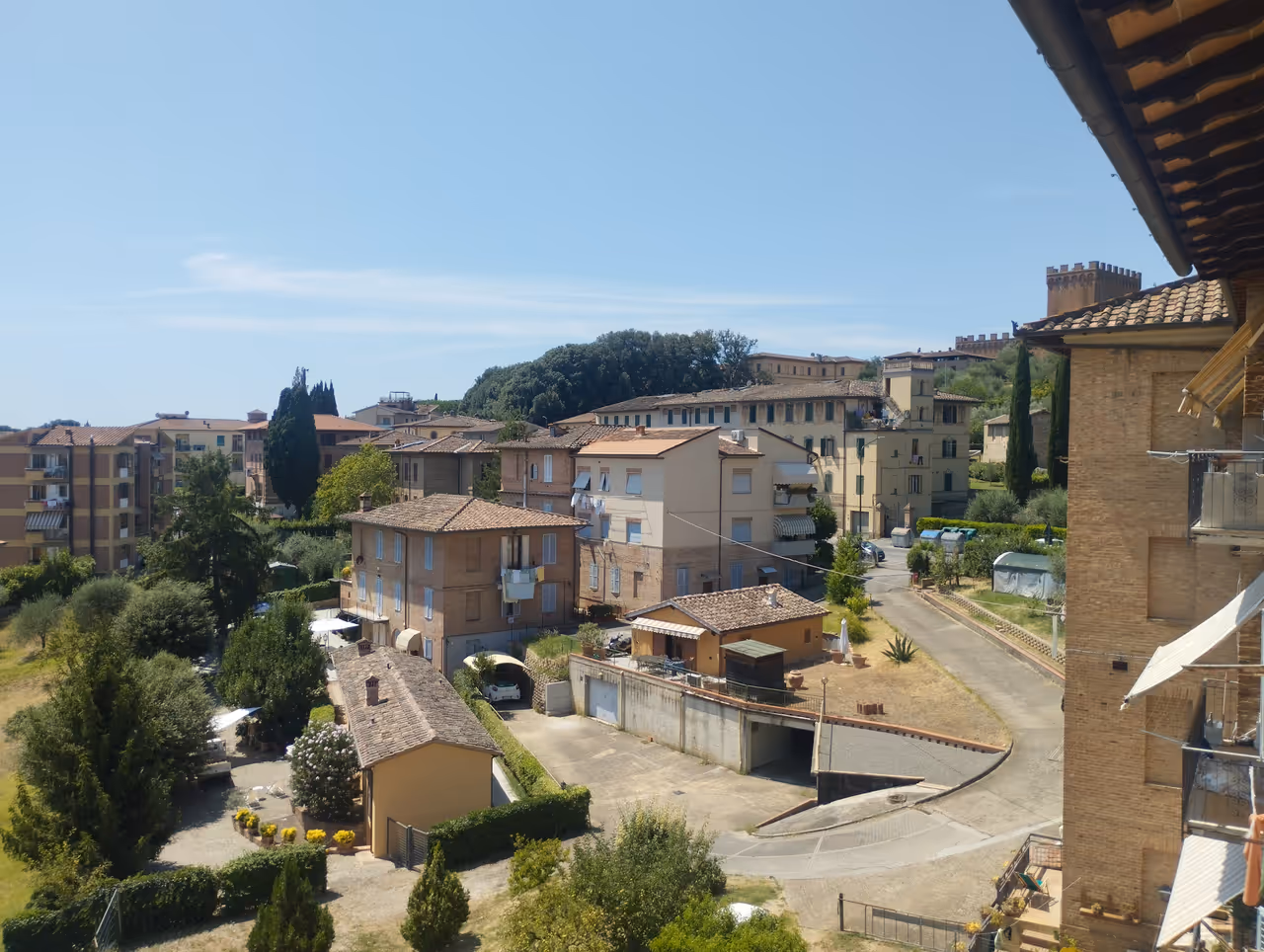 View from Roman gate view in Siena