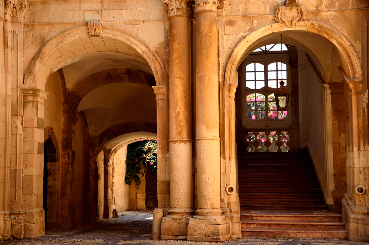 Inside the Beneventano del bosco palace in Syracuse