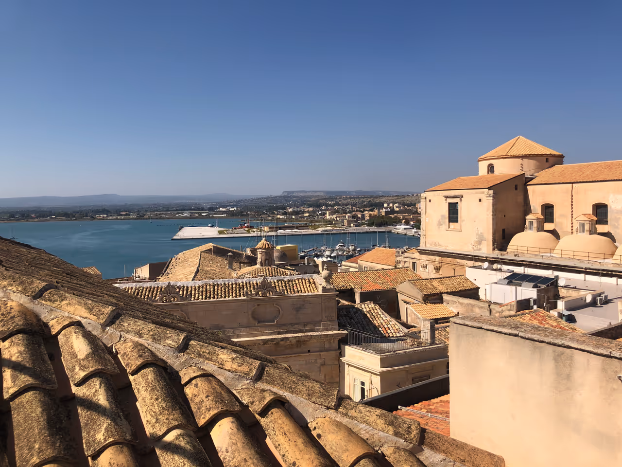 View from the Vermexio palace in Syracuse