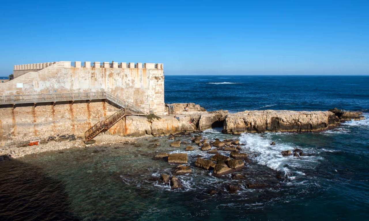 Ortygia waters in Syracuse