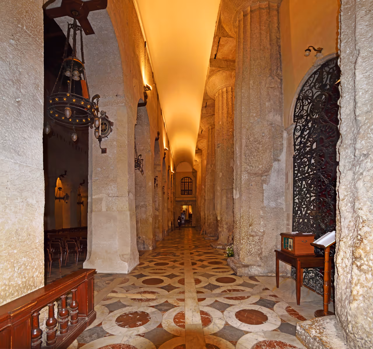 Right nave of the Cathedral in Syracuse