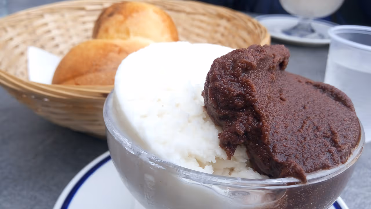 Almond granita with brioche food in Syracuse