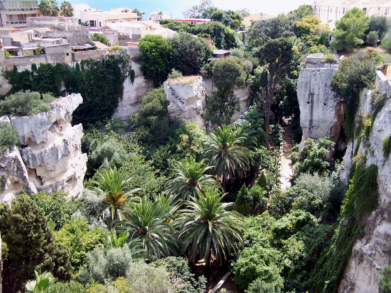 Capuchin quarry gardens in Syracuse