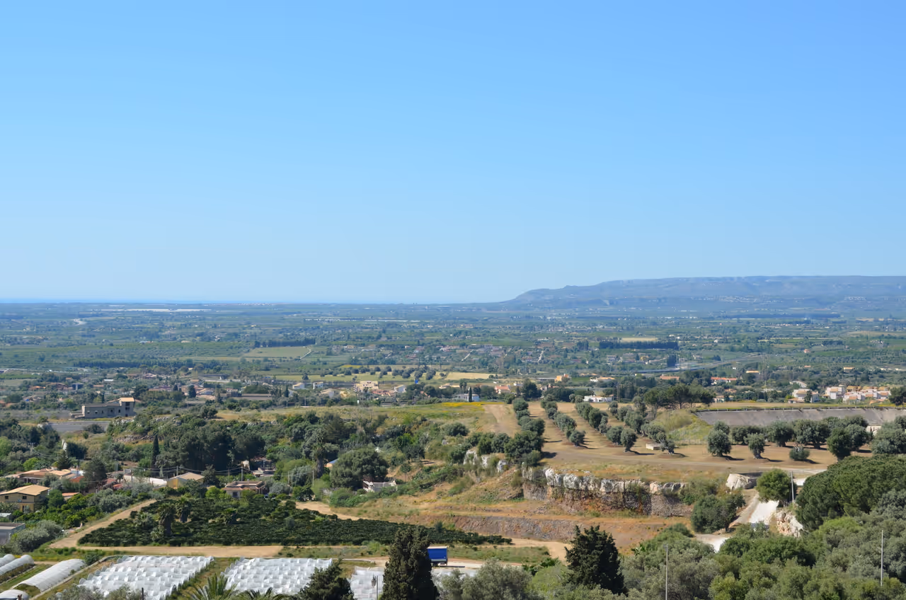 View from the Eurialus castle in Syracuse