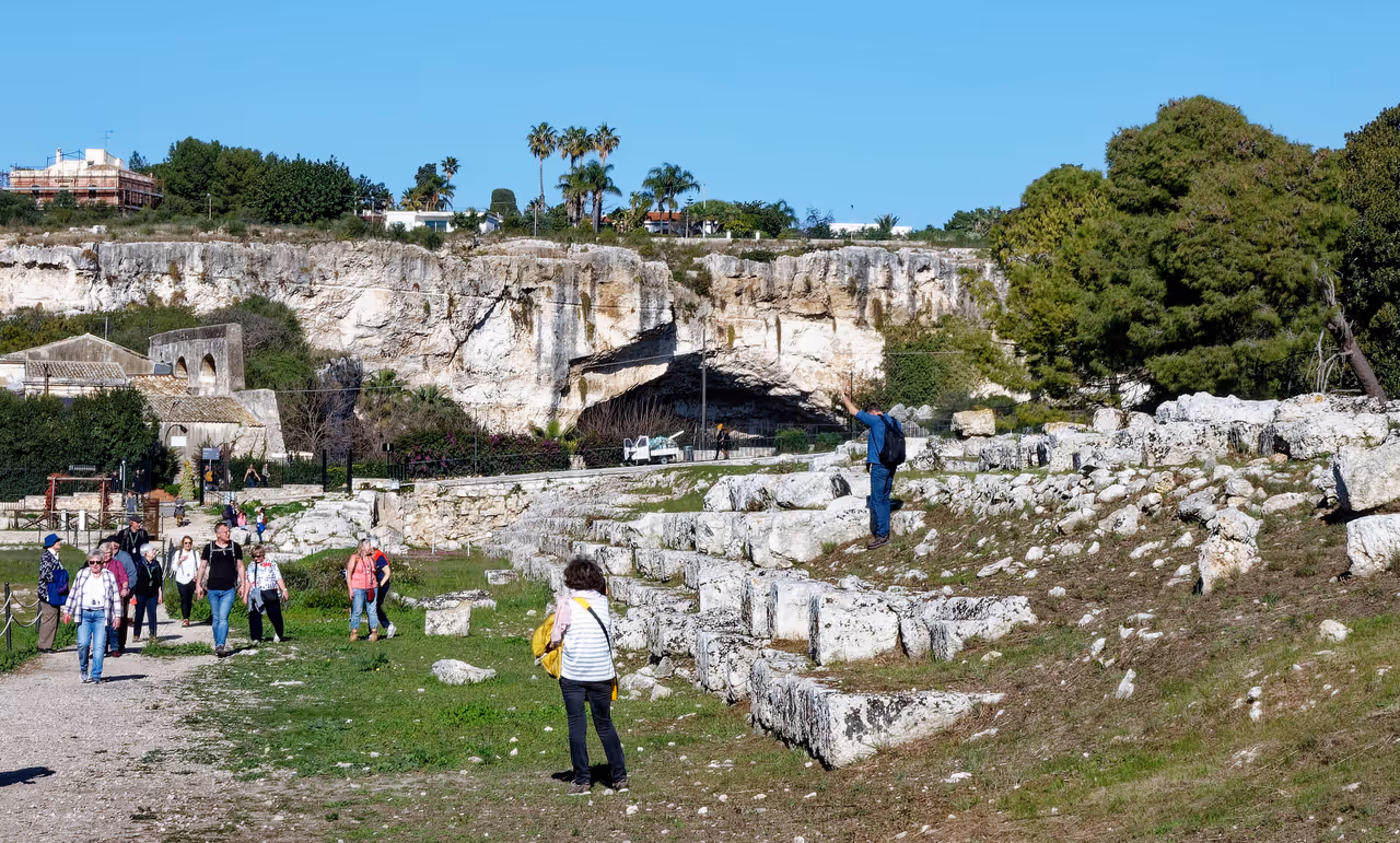 Neapolis archaeological park in Syracuse