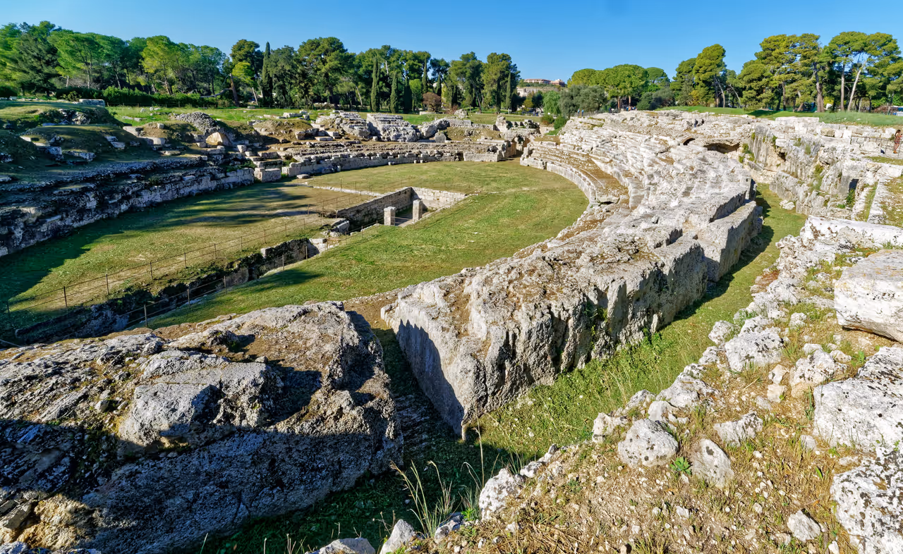 Neapolis archaeological park in Syracuse