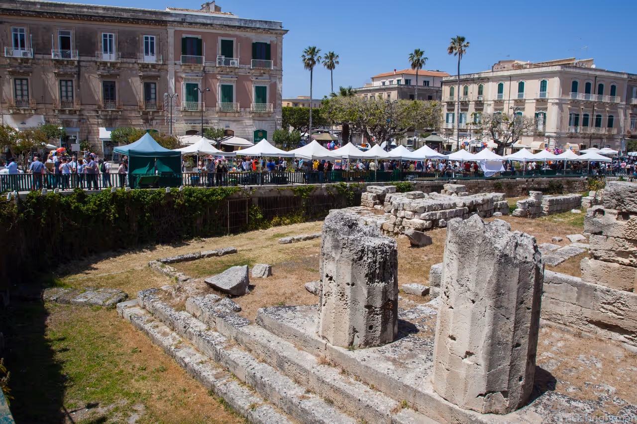 Ortigia street market market in Syracuse