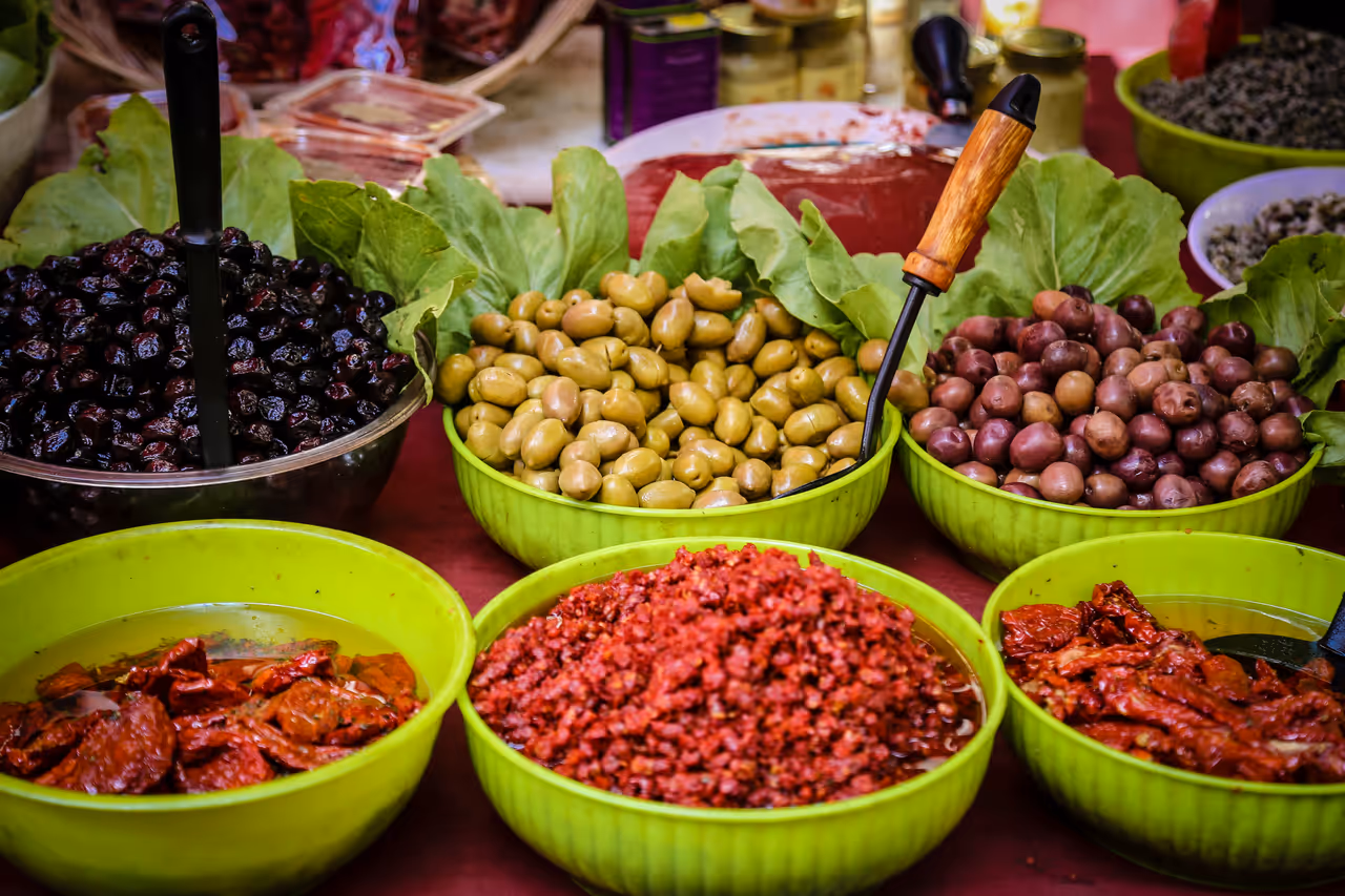 Ortigia street market market in Syracuse